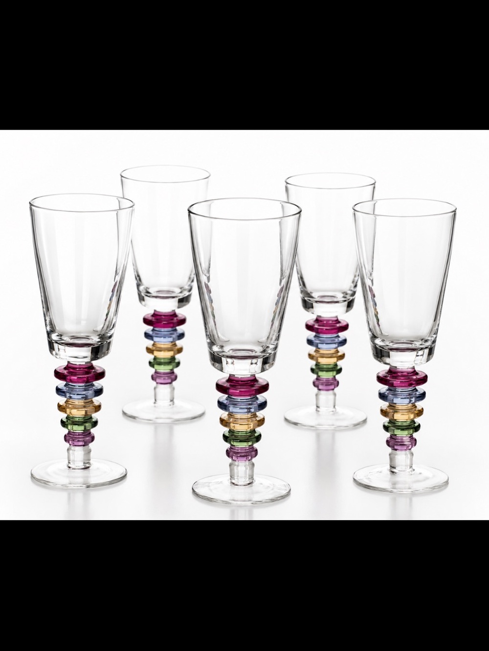 Block Stockholm multicolor glass drinking glasses set of 5